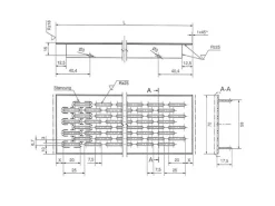 SOTECH Lüftungsgitter Lochung Oval 500 mm Alu EV1