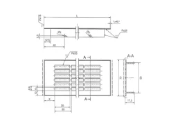 SOTECH Lüftungsgitter Lochung Eckig Schwarz Eloxiert 750 mm