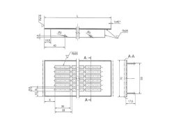 SOTECH Lüftungsgitter Lochung Eckig 900 mm Alu EV1