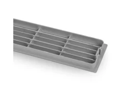 SOTECH Lüftungsgitter Schlitzlochung 476 mm inkl. Befestigungsclips Silber