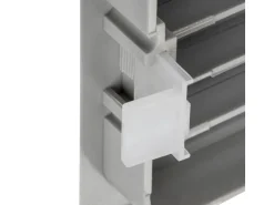 SOTECH Lüftungsgitter Schlitzlochung 476 mm inkl. Befestigungsclips Silber