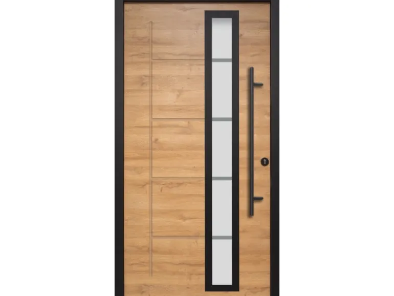 Splendoor Haustür ThermoSpace Paris Prime Woodeffect 110 cm x 210 cm Anschlag Re