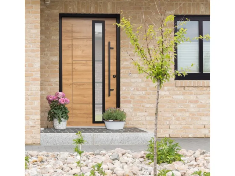 Splendoor Haustür ThermoSpace Paris Prime Woodeffect 110 cm x 210 cm Anschlag Re