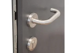 Splendoor Haustür Thermospace Berlin RC2 Schwarz-Weiß 110 cm x 210 cm Anschlag L