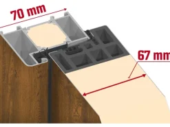 Splendoor Thermospace Haustür Berlin Prime Nussbaum 210x100 cm L