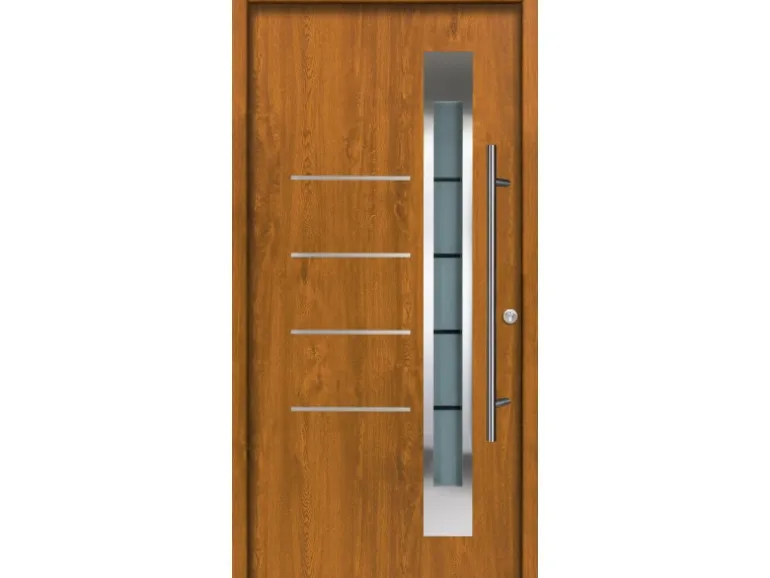 Splendoor Thermospace Haustür Berlin Prime Golden Oak 210x100 cm R