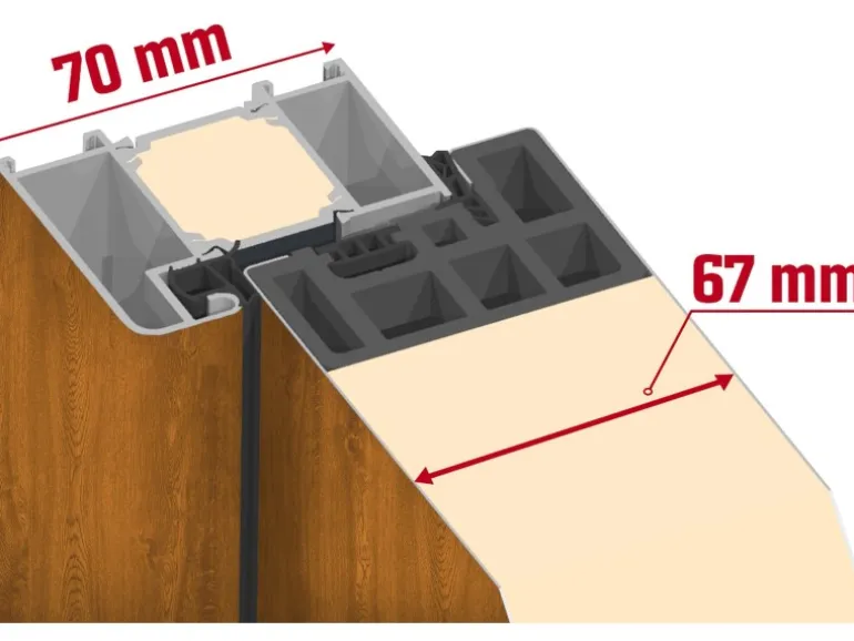 Splendoor Thermospace Haustür Berlin Prime Golden Oak 210x100 cm R