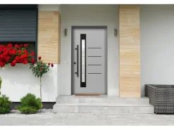 Splendoor Thermospace Haustür Berlin Prime 110x210 cm Grau-Schwarz L