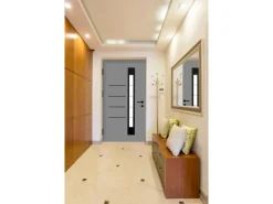Splendoor Thermospace Haustür Berlin Prime 110x210 cm Grau-Schwarz L