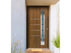 Splendoor Thermospace Haustür Berlin Prime Nussbaum 210x110 cm R