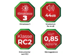 Splendoor Wohnungseingangstür BARI ACOUSTIC 44dB RC2 Links Nussbaum nach Maß