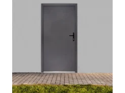 Stahl-Nebeneingangstür NS1 Anthrazit Nach Innen Öffnend 88 x 198 cm Anschlag R