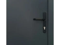 Stahl-Nebeneingangstür NS2 Anthrazit Nach Innen Öffnend 98 x 198 cm Anschlag L