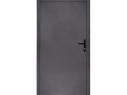 Stahl-Nebeneingangstür NS1 Anthrazit Nach Außen Öffnend 88 x 198 cm Anschlag R