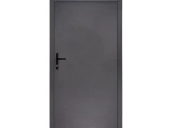 Stahl-Nebeneingangstür NS1 Anthrazit Nach Außen Öffnend 88 x 198 cm Anschlag L