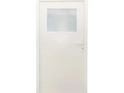 Stahl-Nebeneingangstür NS2 Weiß Nach Innen Öffnend 88 x 198 cm Anschlag R