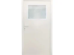 Stahl-Nebeneingangstür NS2 Weiß Nach Außen Öffnend 88 x 198 cm Anschlag L