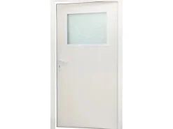 Stahl-Nebeneingangstür NS2 Weiß Nach Außen Öffnend 88 x 198 cm Anschlag L