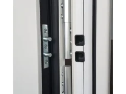 Stahl-Nebeneingangstür NS2 Weiß Nach Außen Öffnend 88 x 198 cm Anschlag L