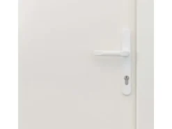 Stahl-Nebeneingangstür NS2 Weiß Nach Außen Öffnend 88 x 198 cm Anschlag L