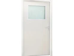 Stahl-Nebeneingangstür NS2 Weiß Nach Außen Öffnend 88 x 198 cm Anschlag R