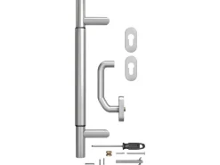 Stoßgriff-Set für Haustüren Edelstahl Variabel 400-600 mm