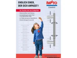 Stoßgriff-Set für Haustüren Edelstahl Variabel 400-600 mm