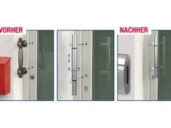 Stoßgriff-Set für Haustüren Edelstahl Variabel 400-600 mm