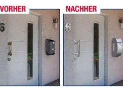 Stoßgriff-Set für Haustüren Edelstahl Variabel 400-600 mm