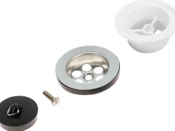 Stopfen-Ventil mit Ringkunstoff Ø 70 mm Verchromt 5-teilig