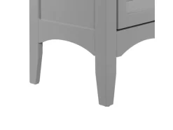 Teamson Home Glancy Freistehender Wäscheturm mit Zwei Louvered Türen Grau