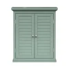 Teamson Home Wandschrank 2 Türen Salbeigrün Glancy Lamellenoptik