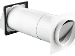 Teleskop-Mauerkasten System Ø 150 mm mit Edelstahl-Ablufthaube
