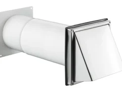 Teleskop-Mauerkasten System Ø 125 mm mit Edelstahl-Ablufthaube