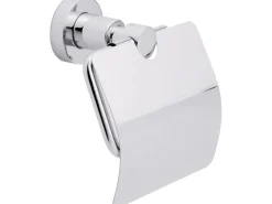 tesa® LOXX Toilettenrollenhalter mit Deckel, hochglanzverchromt, inkl. Kleber