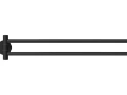 Tesa Moon Black Handtuchhalter 2-Armig Schwarz Matt inkl. Klebelösung