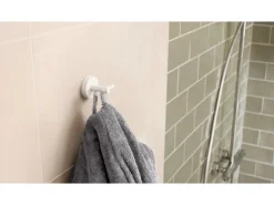 Tesa Moon White Bademantelhaken Weiß Matt inkl. Klebelösung