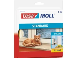 Tesamoll Fensterdichtung / Türdichtung I-Profil Schaumstoffdichtung Weiß