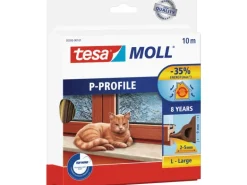 Tesamoll Fensterdichtung / Türdichtung P-Profile Gummidichtung Braun 10 m