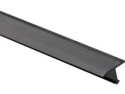 T-Fugenprofil Alu eloxiert Schwarz gebürstet 9 mm x 0,9 m