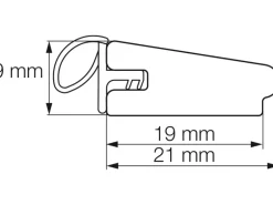 Tür- und Fensterleiste m. Dichtung 21 x 9 mm 2,2 m Weiß