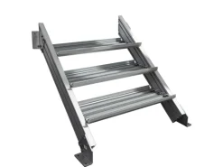 Treba Außentreppe Alaska 3 mit 3 Stufenwanne 80 cm x 30,7 cm Aluminium