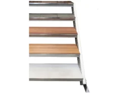 Treba Außentreppe Alaska 3 mit 3 Stufenwanne 80 cm x 30,7 cm Aluminium