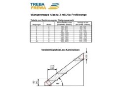 Treba Außentreppe Alaska 3 mit 2 Profilstufen 80 cm x 28 cm Aluminium