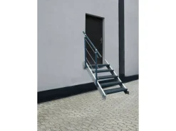 Treba Außentreppe Alaska 3 mit 6 Kunststoffstufen 80 cm x 30 cm Anthrazit