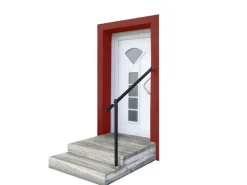 Treba Eingangsgeländer GA6 Bodenmontage 1.150 mm Aluminium-Schwarz