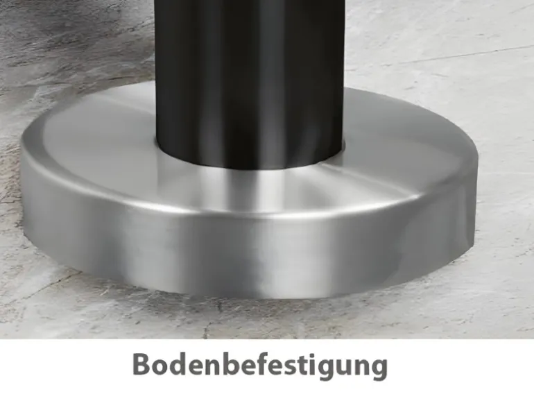 Treba Eingangsgeländer GA6 Bodenmontage 1.150 mm Aluminium-Schwarz