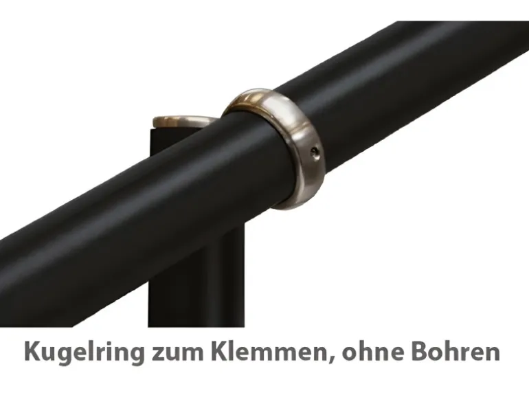 Treba Eingangsgeländer GA6 Bodenmontage 1.150 mm Aluminium-Schwarz