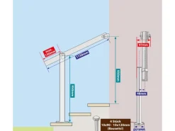 Treba Eingangsgeländer GA6 Bodenmontage 1.150 mm Aluminium-Schwarz
