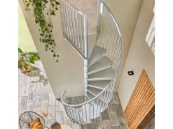 Treppen Intercon Außentreppe Modena Wendeltreppe Zink Stahltreppe Mit 14 Stufen + Podest Durchmesser 120 cm